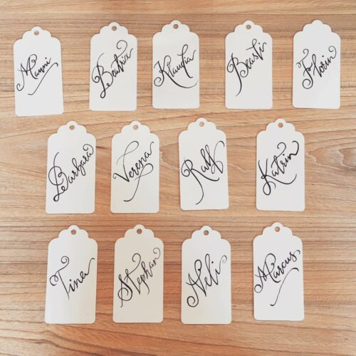 Name tags for Wedding at Vonrock