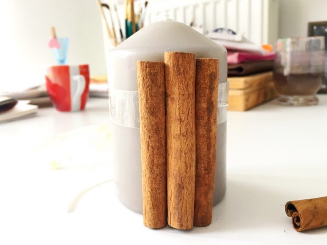 Cinnamon stick DIY candles5