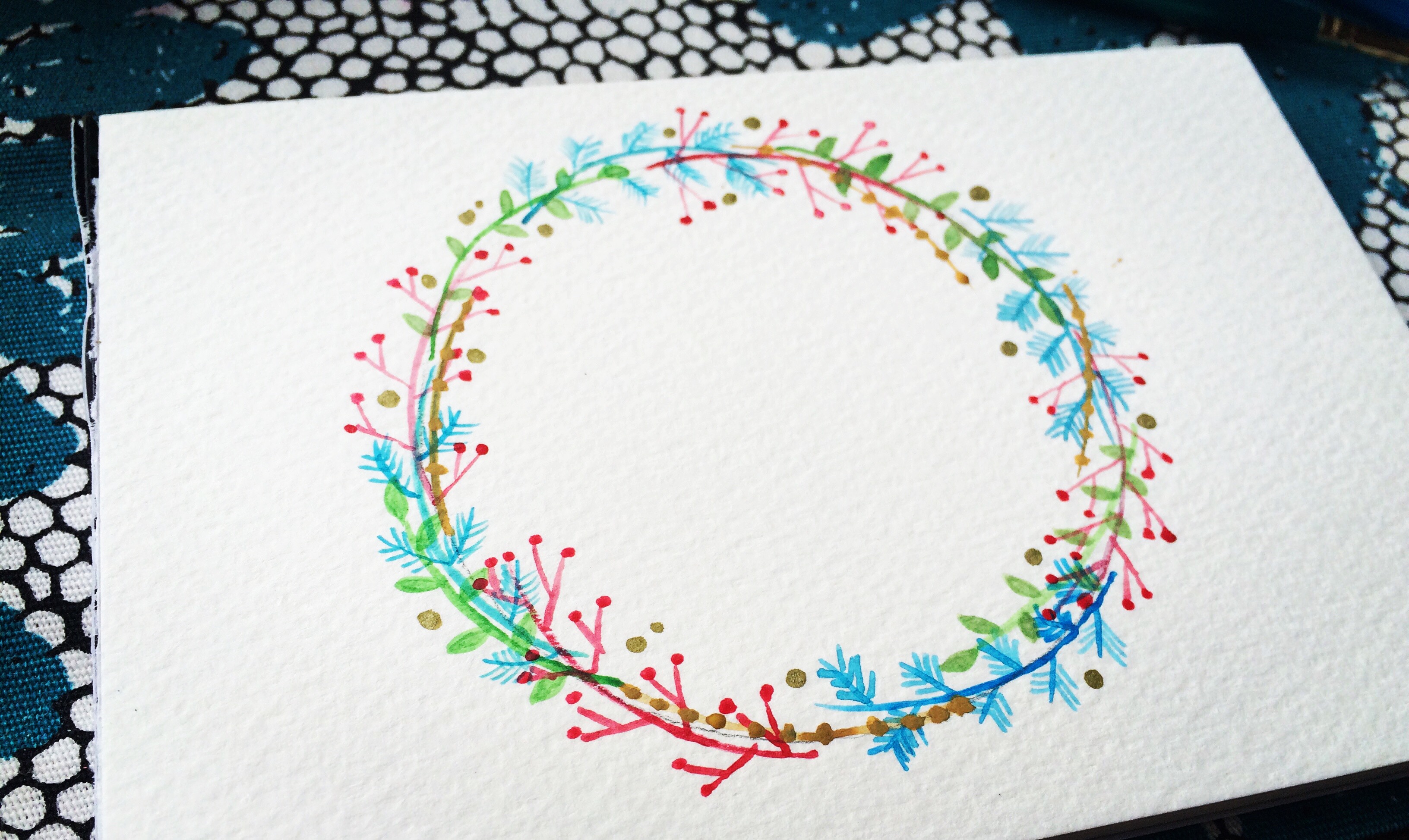 Floral watercolor wreaths tutorial - Life-athon