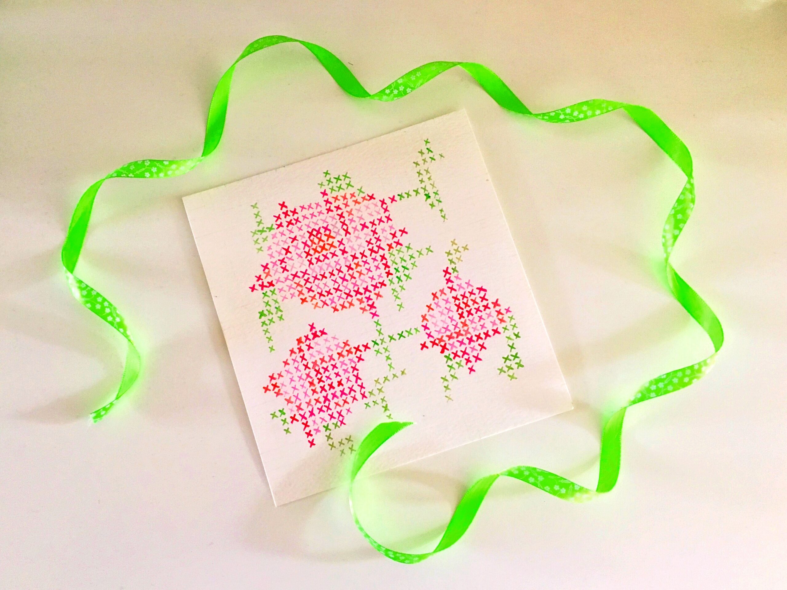 Cross Stitch inspired art tutorial ( Video + free printable ) Lifeathon