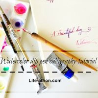 watercolor dip pen calligraphy